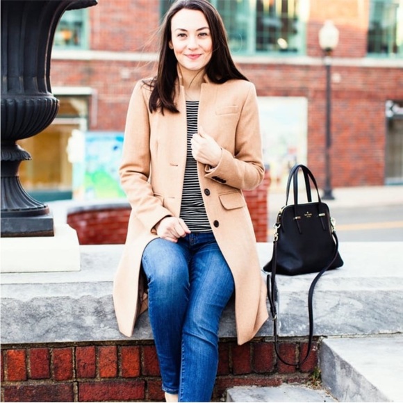 J.Crew Regent coat topcoat in double-serge wool camel tan size 2 - Picture 12 of 14